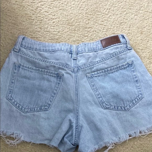 Distressed Light Blue Jean Shorts - Picture 2 of 2